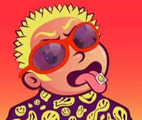Cyberaver NFT — smiley shirt rave character
